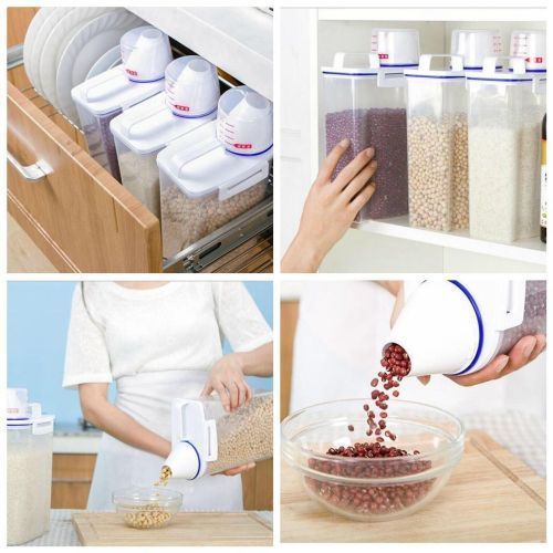 2KG Food Grain Cereals Bean Rice Plastic Storage Container