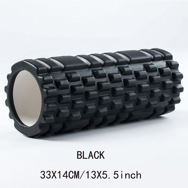 33x14cm Yoga Column Fitness Pilates Yoga Foam Roller Black