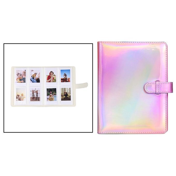 128 Pockets PU Leather Mini Camera Album Book For Instax Mini Pink