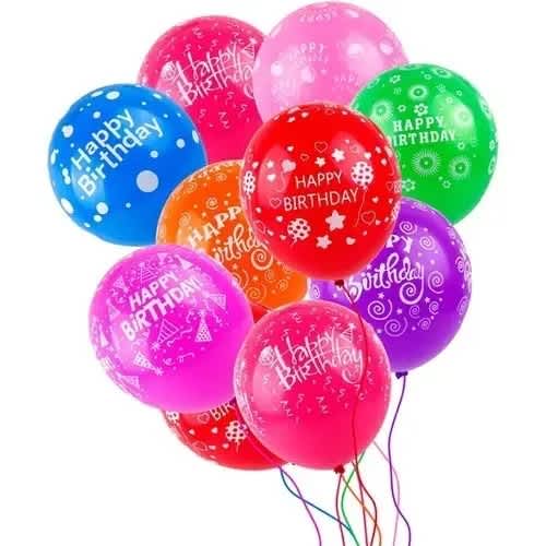 happy Birthday Party Balloons - 100pcs