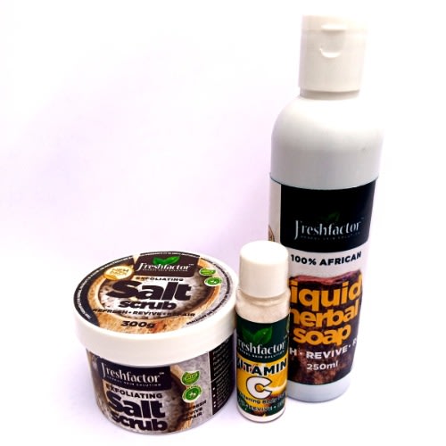 Skin Lightening Bundle With Liquid Herbal Soap