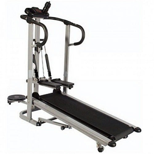 Body Fit Manual Treadmill With Twister & Stepper - 3-In-1