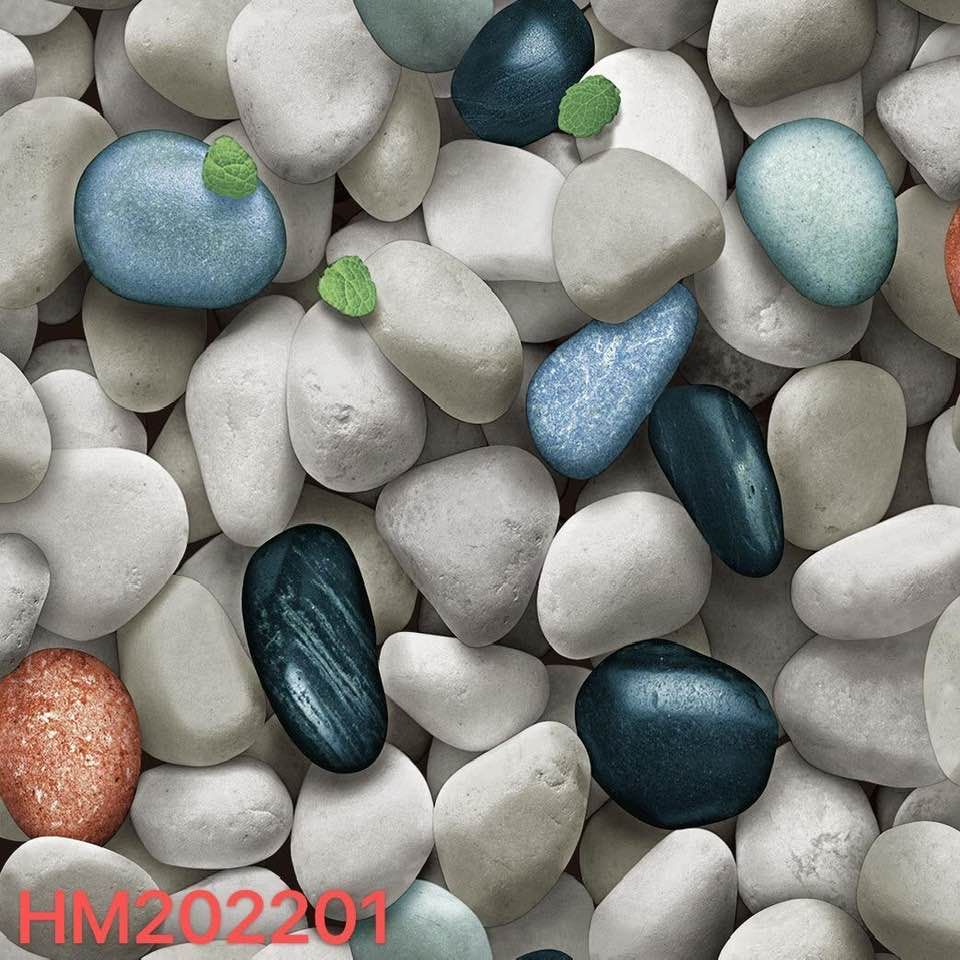 Adore Decor Modern 3D Effect Pebbles Design Wallpaper