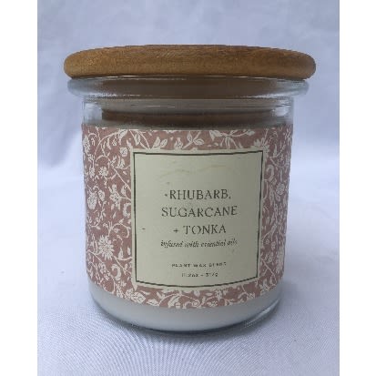 Rhubarb Sugarcane & Tonka Scented Candle - 11.02oz