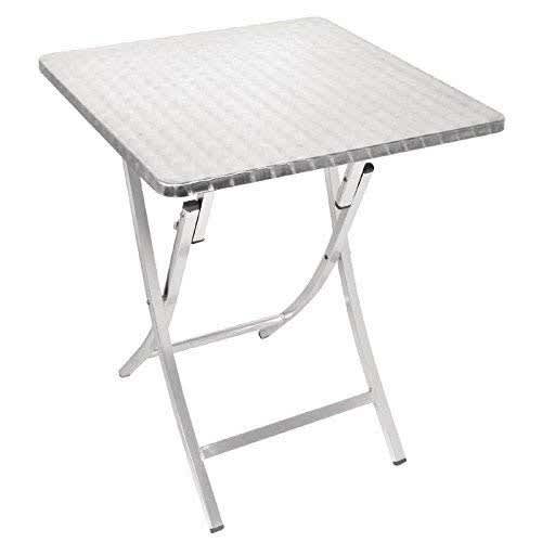 Aluminium Folding Bistro Table Square - Cafe Restaurant Hotel Bar -  Indoor & Outdoor Use.