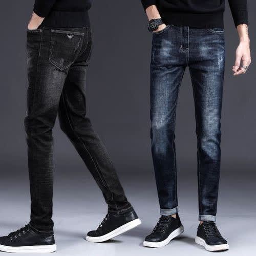2 In 1 High Quality Stock Jeans 4 Men - Wash Blue & Wash Black