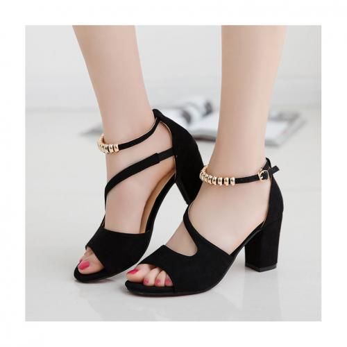 Women's Fashion Stilettos Peep Toe Pumps Heels Shoes-BLACK