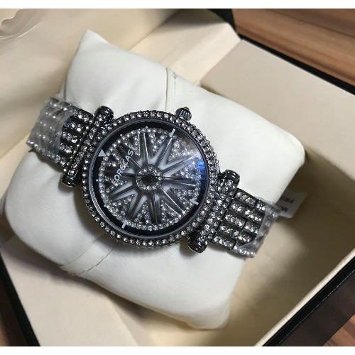 Rolling Iced Men's Silver Luxury Wrist Watch