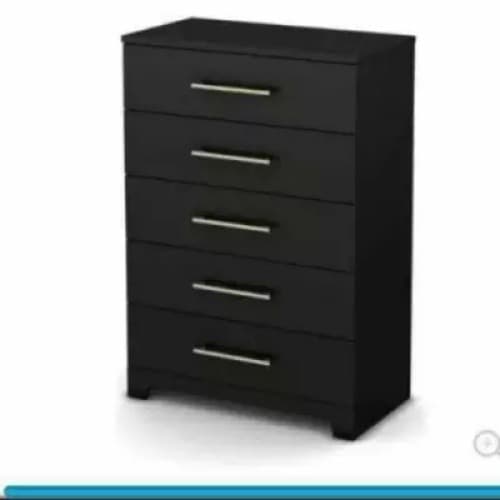 Wooden Storage Cabinet With Drawers- Black