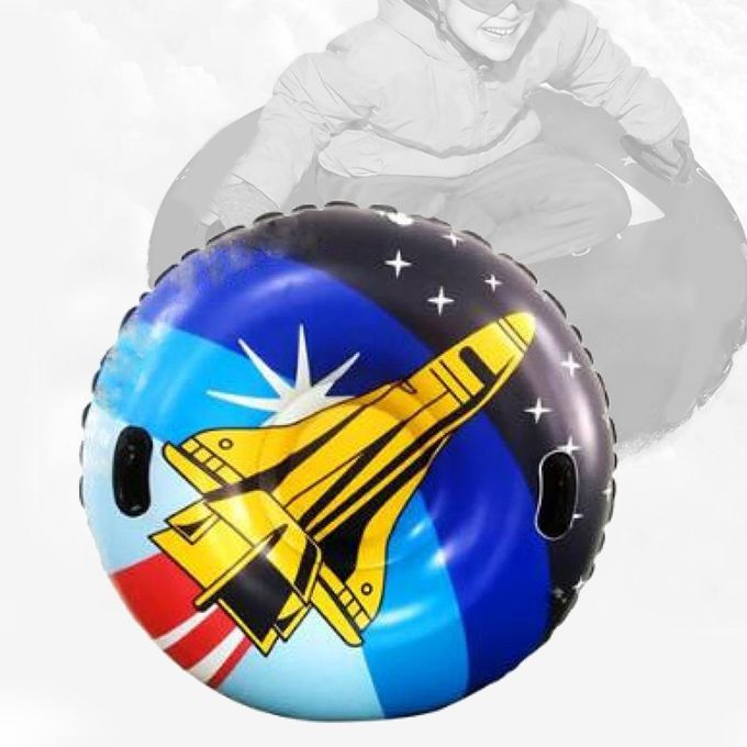 Portable Inflatable PVC Snow Tube Winter Sport 120cm Round Rocket