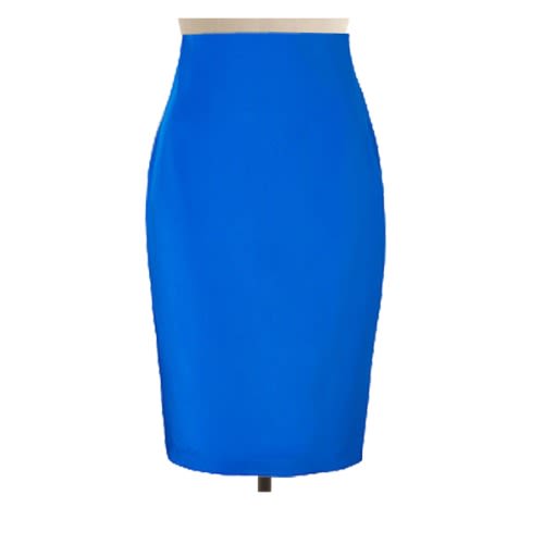 Ladies Body Con Skirt- Blue