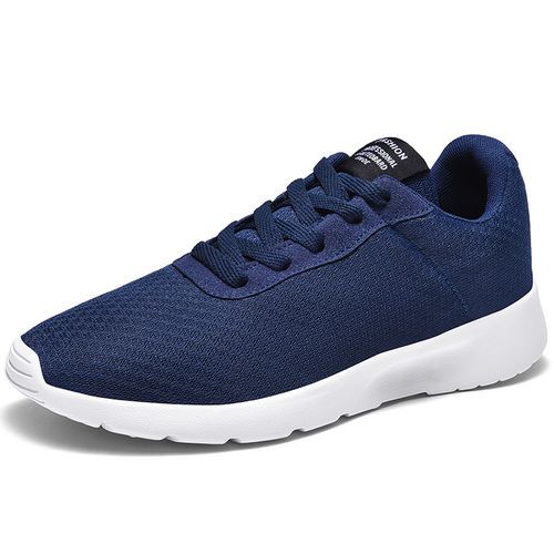 Big Size Mens Sneakers Soft Running Shoes-Blue