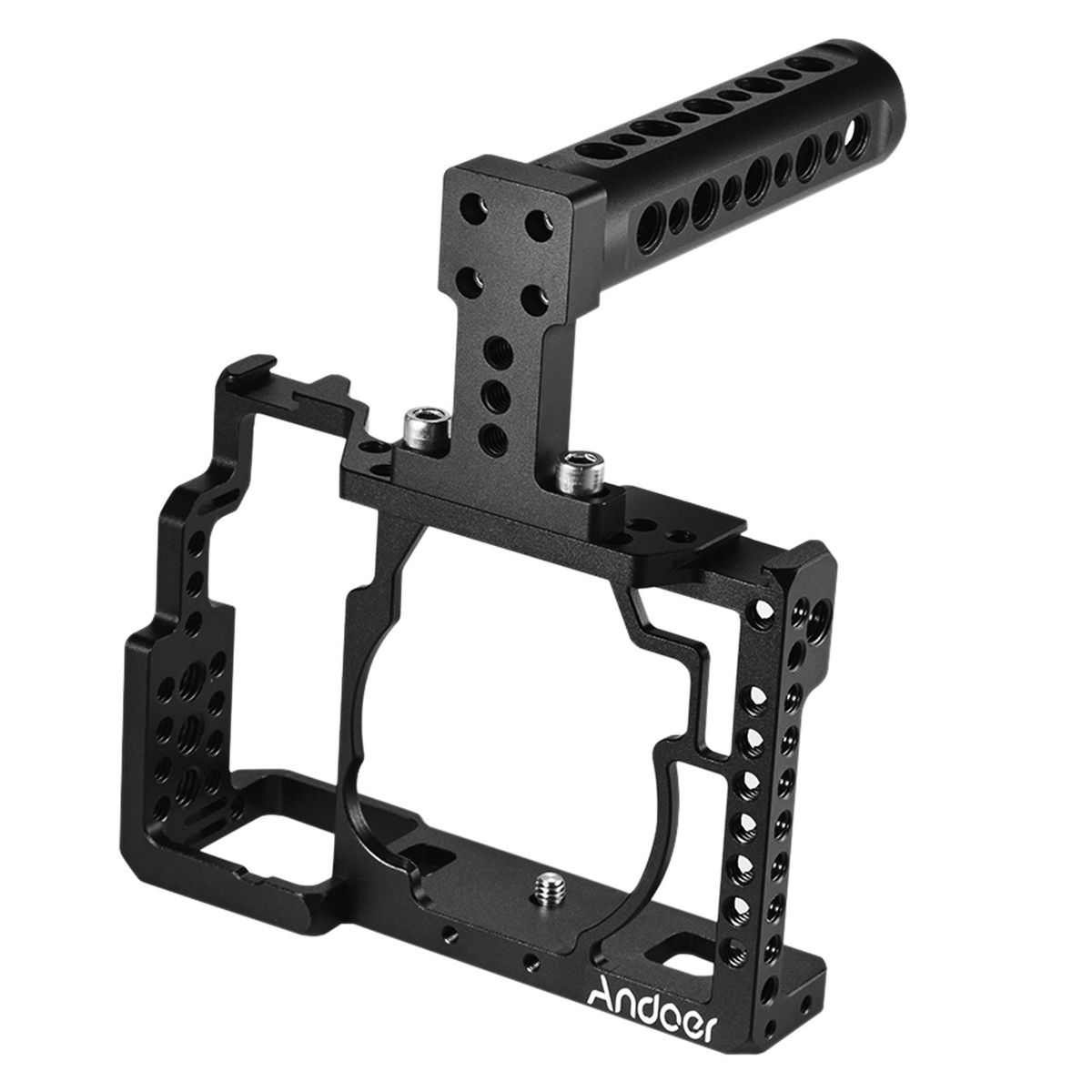 Andoer Aluminum Alloy Camera Cage + Top Handle Kit Video Film Movie Making Stabilizer System for Sony A7/ A7R/ A7S Camera