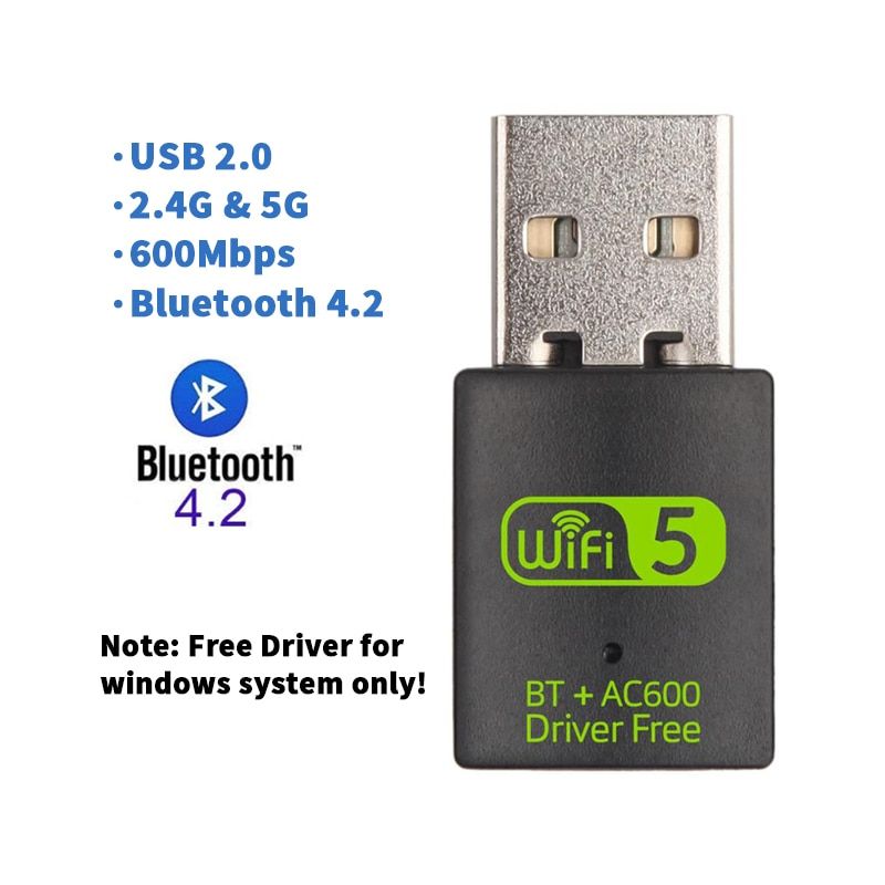 USB WIFI Bluetooth Adaoter Adaptor Free Driver Wireless Network Card Dual Band