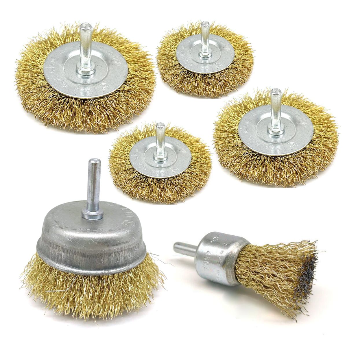 6pcs  Wire Brush Wheel Cup Brush For Rotary Tool Polishing