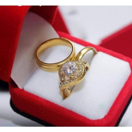 Wedding Ring Set - Gold
