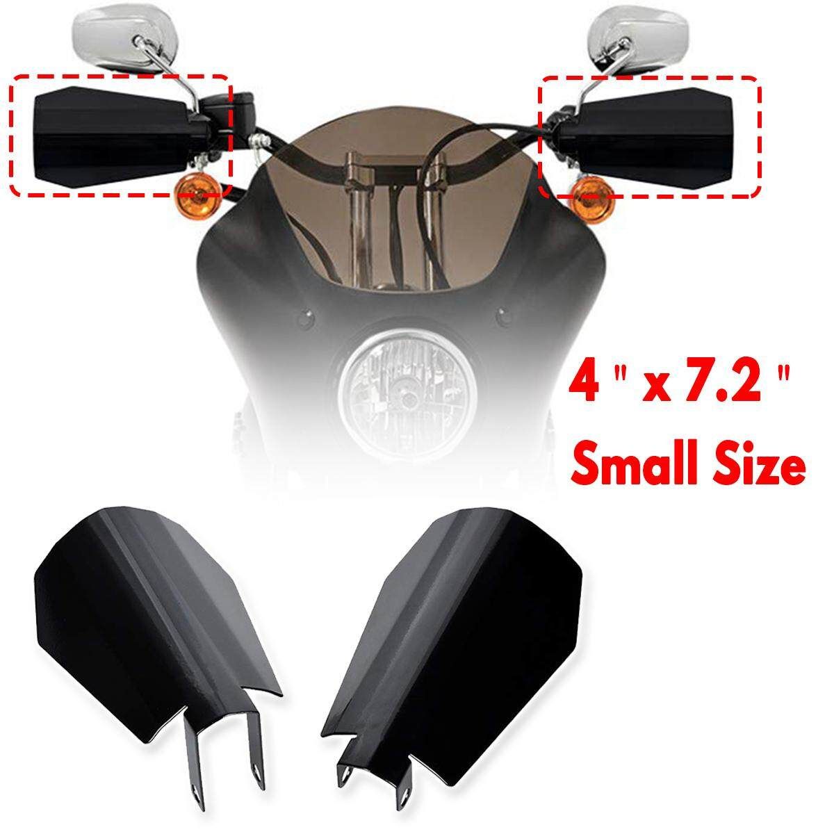 Shade Coffin Cut Hand Guard Guards For Harley Dyna Baggers Sportster-size:small Black