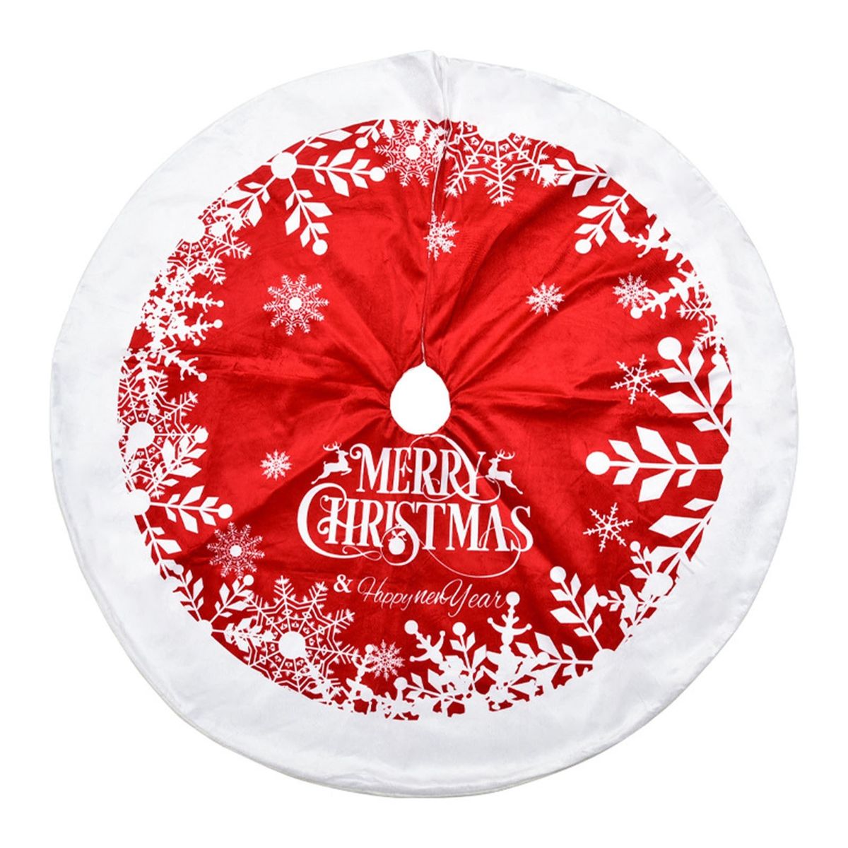 Christmas Decoration 122CM Red Super Soft Fabric Printed