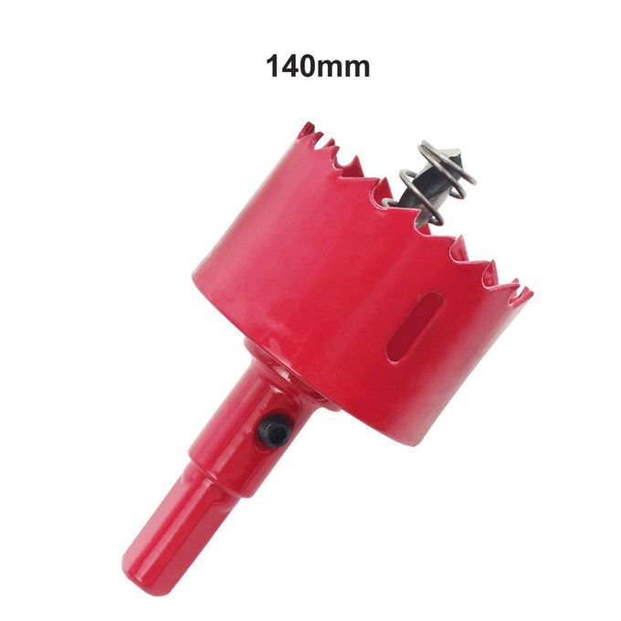 Universal M42 Bi-  Hole  , Purpose Hole  , Underreamer, Pipeline Perforator Steel Iron Wood Plasti  Hole Opener Red-Red-140mm