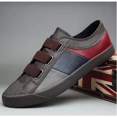 Premium Leather Sneakers - Brown Multicolor