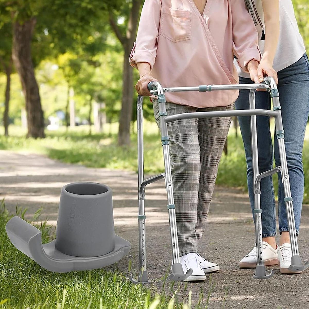 Ski Glide Ski Trail Feet Cover For Seniors Drive Grey