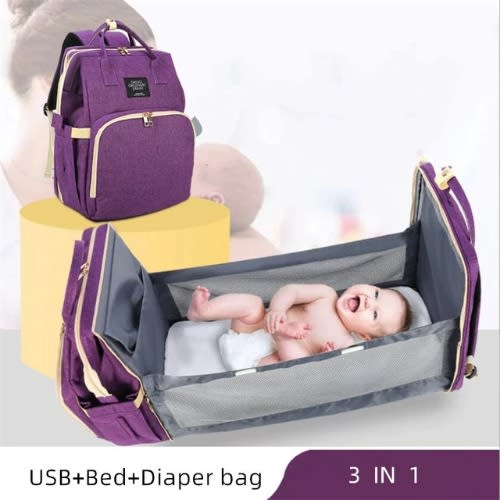 Multi-purpose Travelling Foldable Baby Bed And Diaper Bag