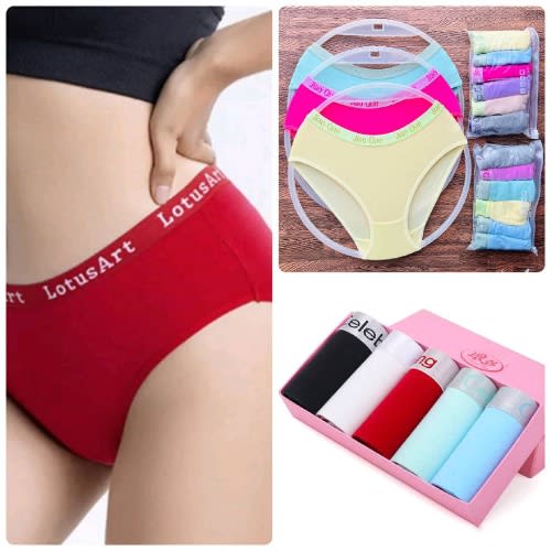 Ladies Cotton Pant - 6pcs - Multicolor