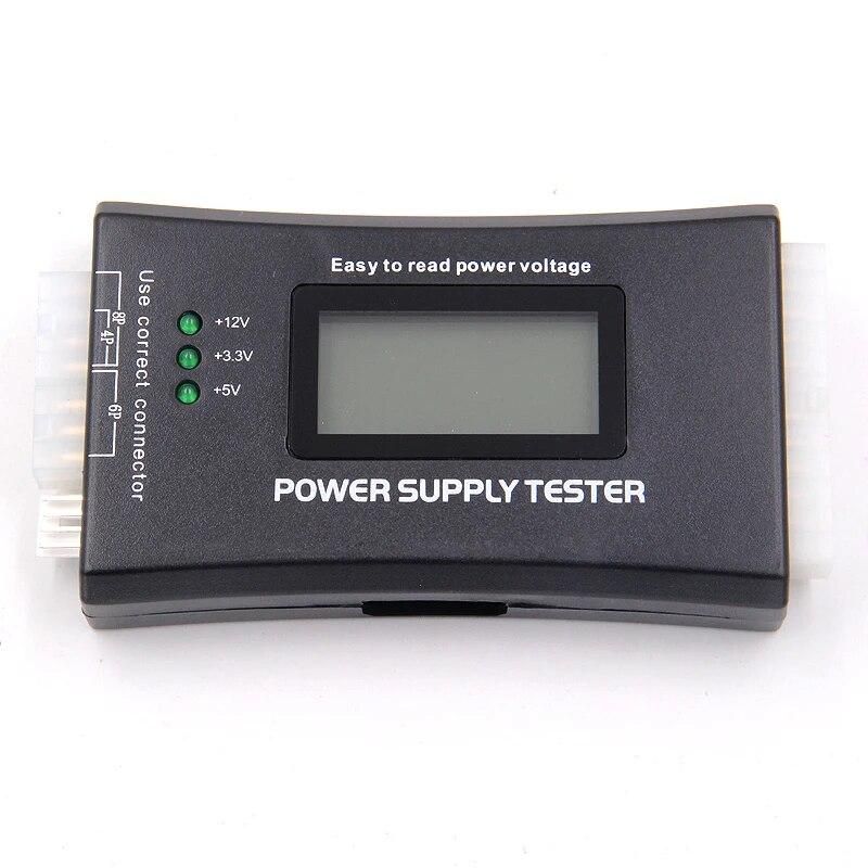 Newest Digital LCD Power Supply Tester Multifunction Computer 20 24 Pin Sata LCD PSU HD ATX BTX Voltage Tester