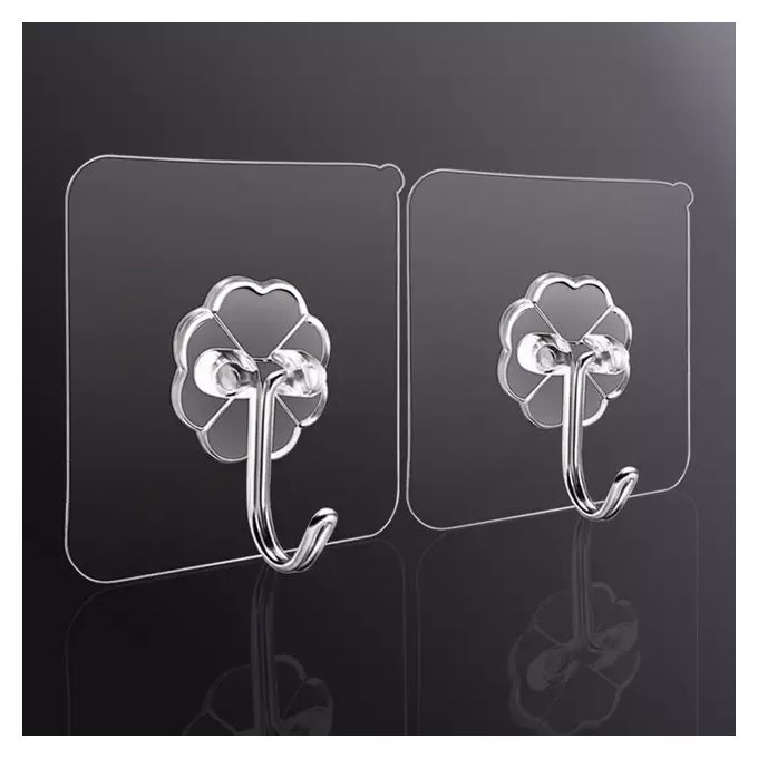 Kitchen Bathroom Self Adhesive Door Glass Hook Hangers