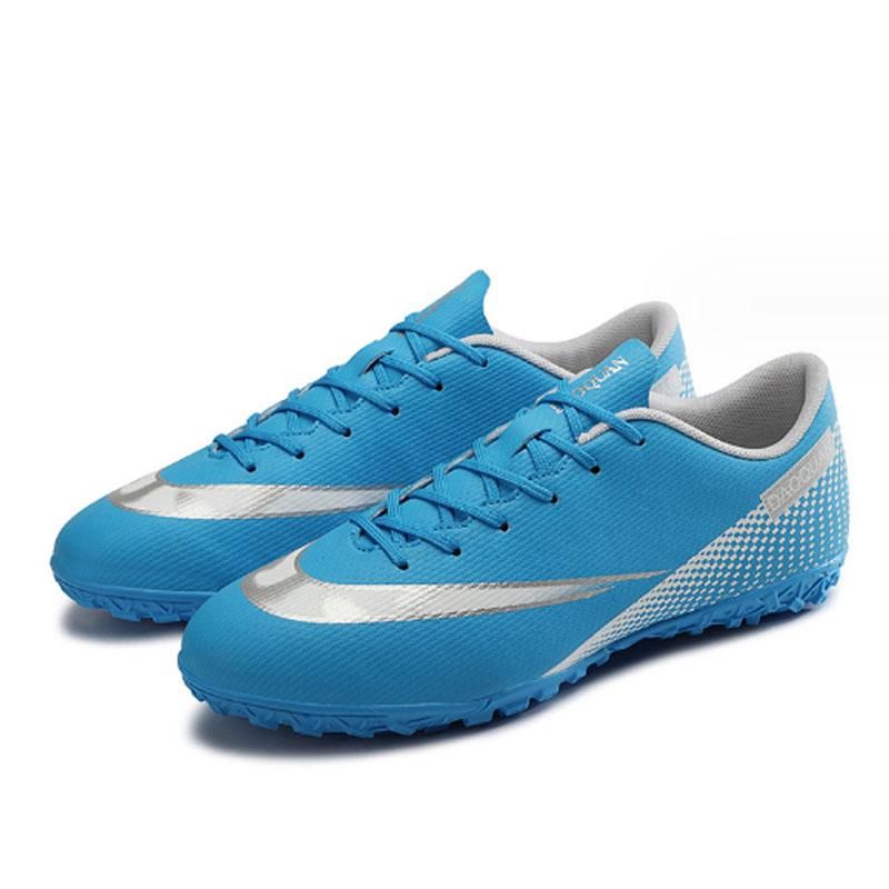 Fashion Football Shoes Men's Women's Non Slip Running  fallow Shoes  - Blue
