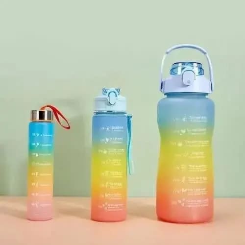 Water Bottle - Set Of 3 In 1