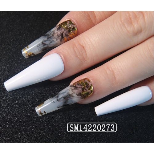 Ballet Coffin Full Cover Long Press On Nail - Sm14220273  - 24 Pieces