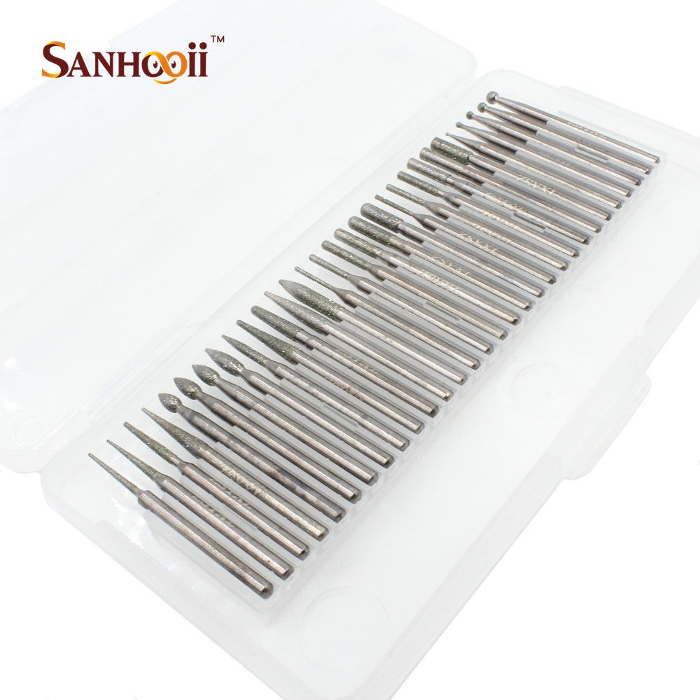 Sanhooii 30pcs/set Emery Coat Engraving Drill Bit