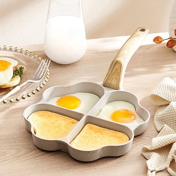 Non-stick 4 Heart-shaped Breakfast/omelet, Pancake Pan.