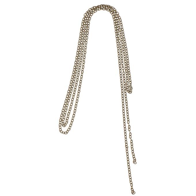 Punk Steampunk Oval Bronze Plated Brass 20" Twist Chain Link DIY