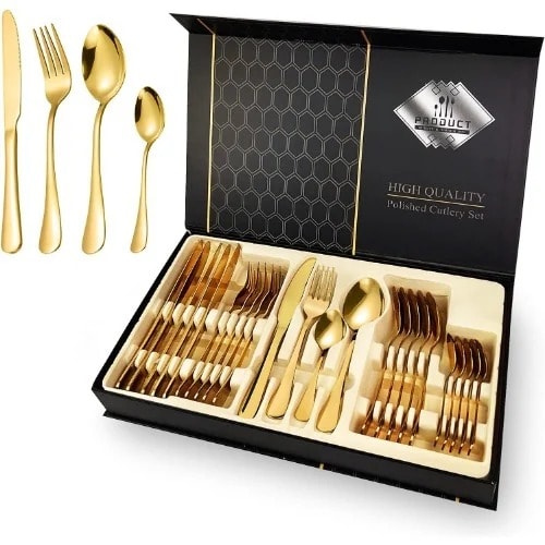 Stainless Steel Cutlery Set - 24-piece