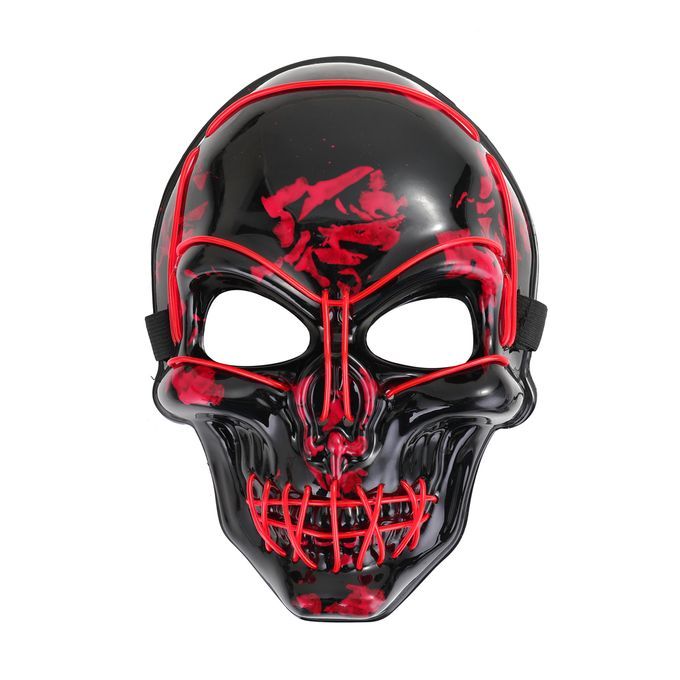 Light Up LED Skeleton Skull Mask HalloweenHoliday Light
