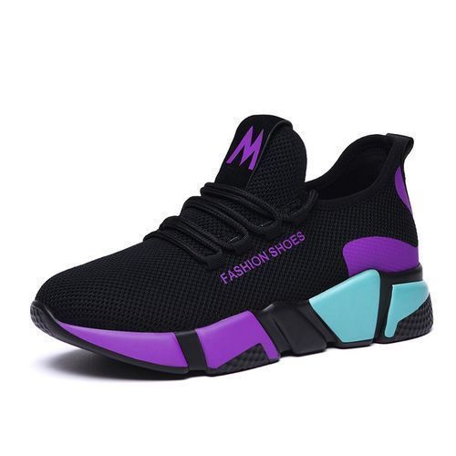 Women Sneakers Mesh Casual Walking Flat Sport Shoes-Purple