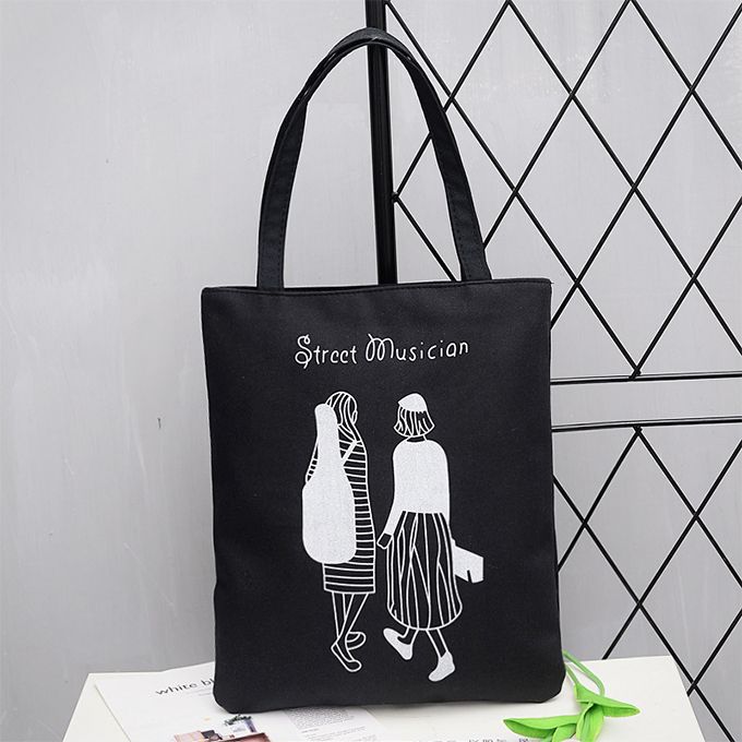 Ladies Canvas Tote Bag Cotton Cloth Shoulder Shopping Bags