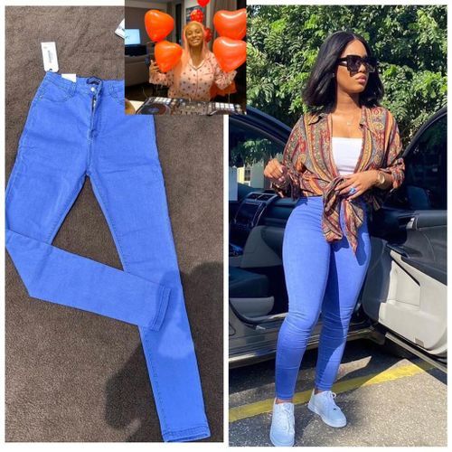 High Waist Skinny Jean For Ladies- Blue
