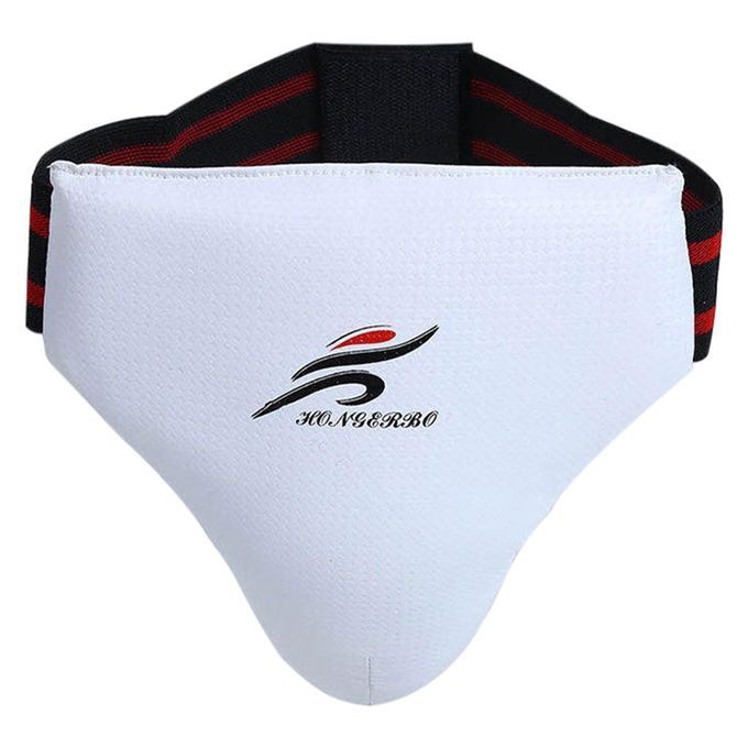 Crotch Protector Groin Guard Muay Thai Karate Boxing MMA S White
