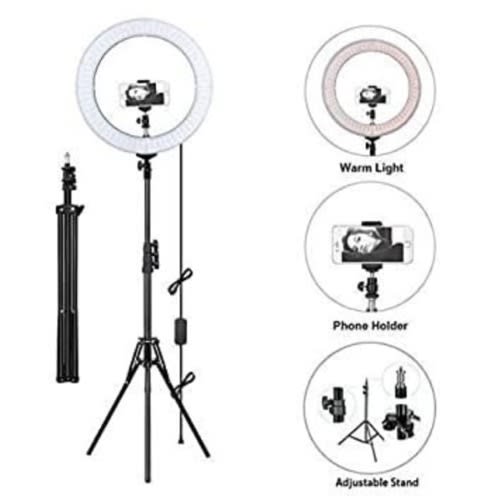 Ring Light With Tripod Stand + Phone Holder
