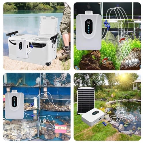 Solar Powered Oxygen Pump/ Aerator For Fish Bowl, Aquariums And Pond