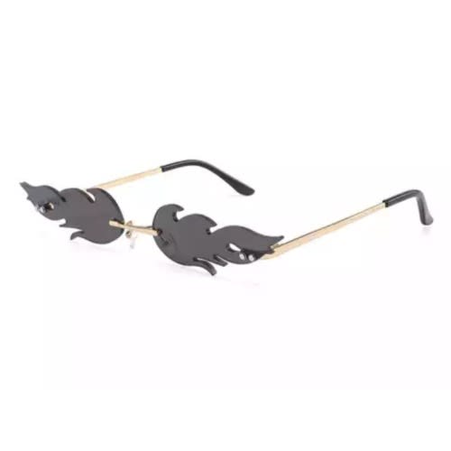 Fire Flame Fashion Sunglasses - Black