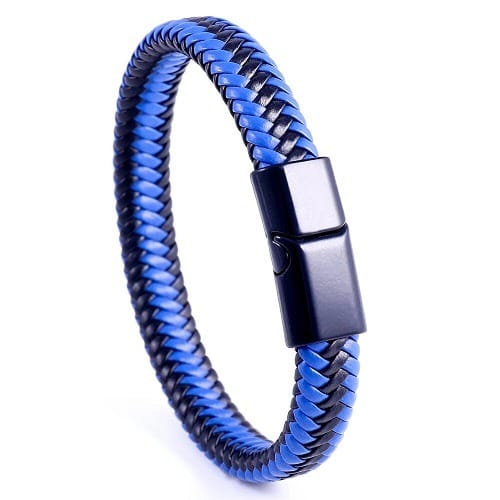 Mens Twisted Leather Bracelet