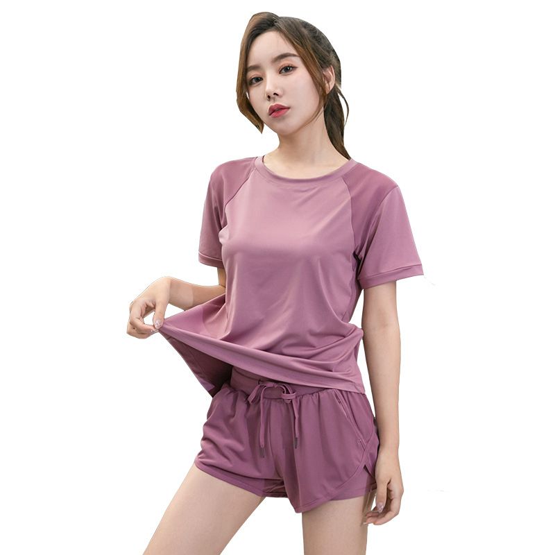 Women 2 Pieces Sports T Shirt And Shorts Set,Casual Summer Tracksuits