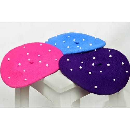 Berets With Pearls Set