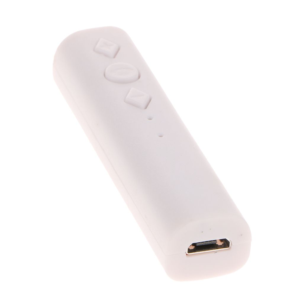 Handsfree Wireless Car Bluetooth Receiver AUX Music Stereo White
