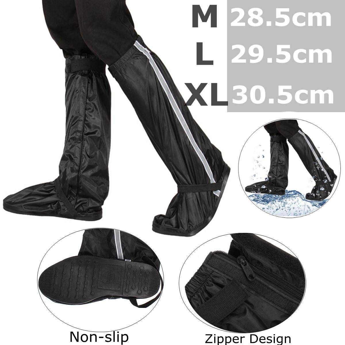 1 Pair Waterproof Shoe Covers Reusable Anti-slip Rain Boot Motorcycle Bike Overshoes (46-47) 46-47