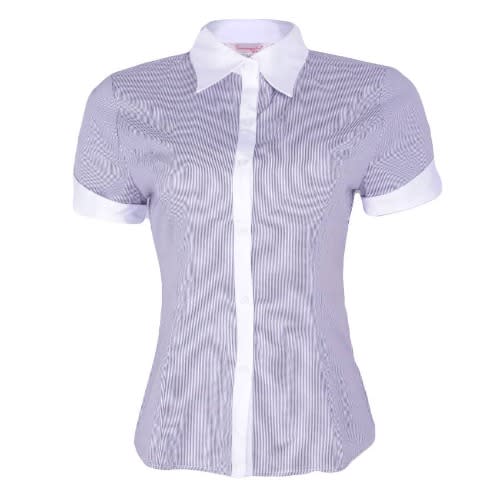 Short Sleeve Blouse - Grey